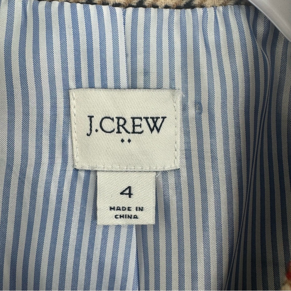 J.Crew Herringbone Wool Blend Schoolboy Blazer Size 4 Classic Tailored Jacket - Picture 6 of 14